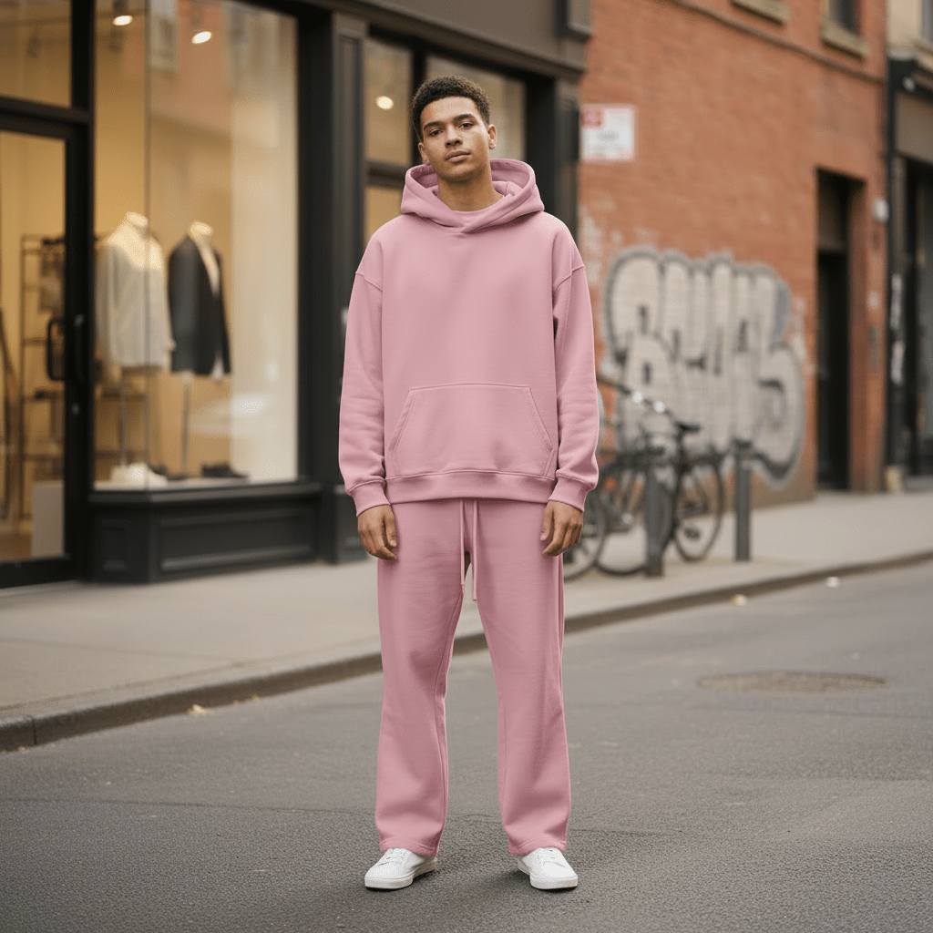 Oversized Hoodie & Jogger Set – Altrosa - Elevé