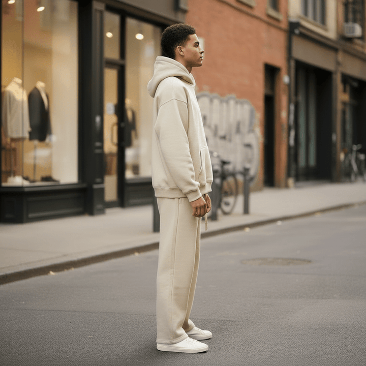 Oversized Hoodie & Jogger Set – Beige - ELEVYN