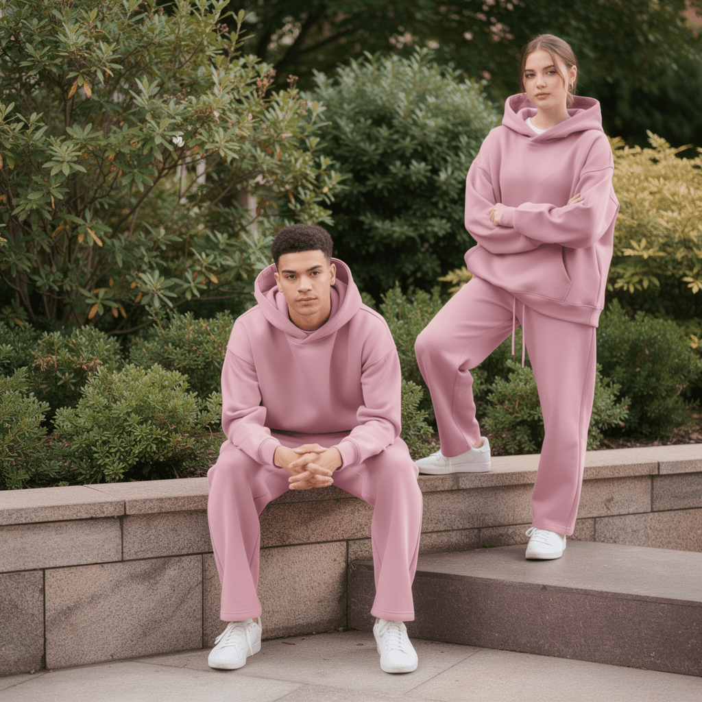 Oversized Hoodie & Jogger Set – Altrosa - ELEVYN